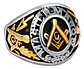 Anillo Mason Logia Color Plata Acero Inoxidable Para Hombre - Miniatura 2