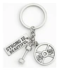 Llavero Hombre Y Mujer Fitness Gimnasio Mancuernas Plateado - Miniatura 13