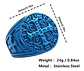 Anillo San Benito Sello Color Azul Acero Inoxidable Hombre - Miniatura 3