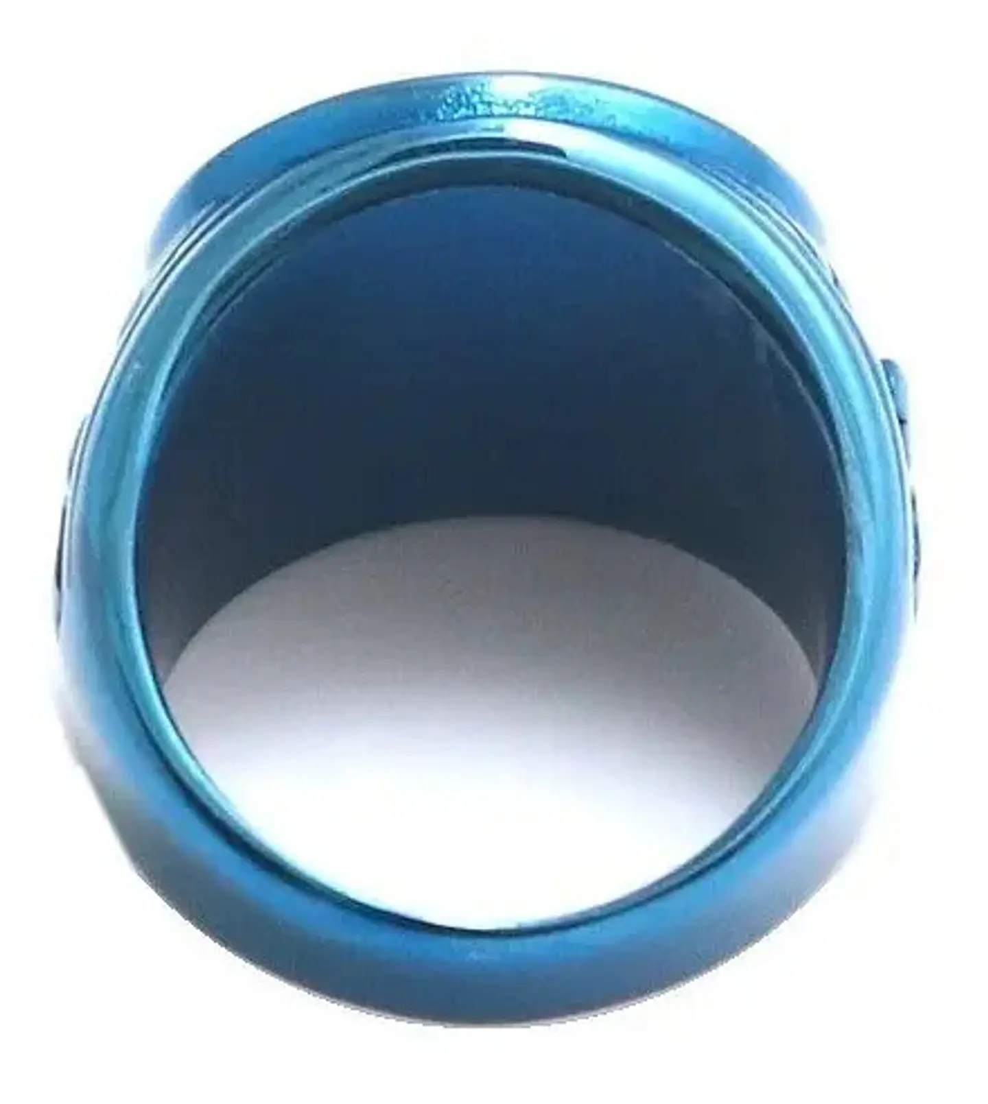 Anillo San Benito Sello Color Azul Acero Inoxidable Hombre 5