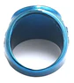 Anillo San Benito Sello Color Azul Acero Inoxidable Hombre - Miniatura 5