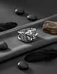 Anillo Hombre Cuervo Hugin Munin Vikingo Color Plata Acero - Miniatura 4