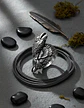 Anillo Hombre Cuervo Hugin Munin Vikingo Color Plata Acero - Miniatura 5