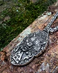 Collar Vikingo Para Hombres Dije Amuleto Valknut Garra Lobo - Miniatura 5