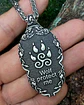 Collar Vikingo Para Hombres Dije Amuleto Valknut Garra Lobo - Miniatura 8