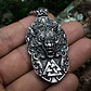 Collar Vikingo Para Hombres Dije Amuleto Valknut Garra Lobo - Miniatura 11