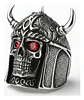 Anillo Vikingo Craneo Color Plata Acero Inoxidable Hombre - Miniatura 2