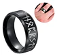 Anillo Color Plata Runas Vikingo Acero Inoxidable Hombre - Miniatura 11