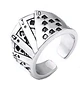 Anillo Cartas Full Poker Color Plata Acero Inoxidable Hombre - Miniatura 1