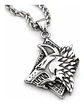 Collar Vikingo En Acero Para Hombre Dije Lobo Fenrir Amuleto - Miniatura 1