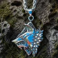 Collar Vikingo En Acero Para Hombre Dije Lobo Fenrir Amuleto - Miniatura 3