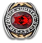 Anillo Fuerza Aérea Militar Piedra Acero Inoxidable Hombre - Miniatura 3