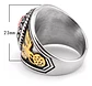 Anillo Fuerza Aérea Militar Piedra Acero Inoxidable Hombre - Miniatura 4
