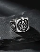 Anillo Mason Logia Color Plata Acero Inoxidable Para Hombre - Miniatura 5