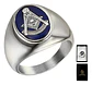 Anillo Mason Logia Color Plata Acero Inoxidable Para Hombre - Miniatura 8