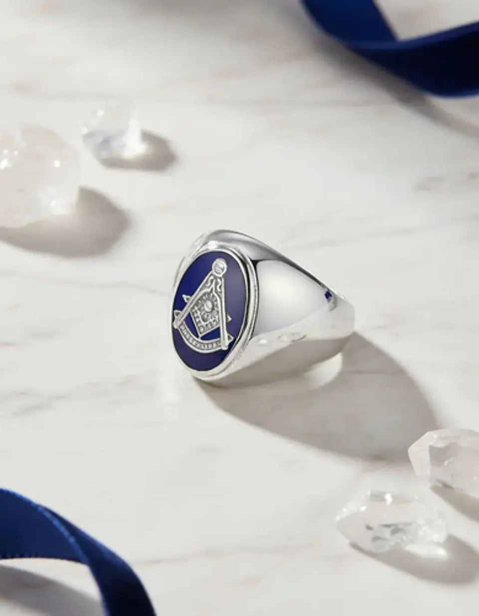 Anillo Mason Logia Color Plata Acero Inoxidable Para Hombre 9