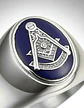 Anillo Mason Logia Color Plata Acero Inoxidable Para Hombre - Miniatura 10