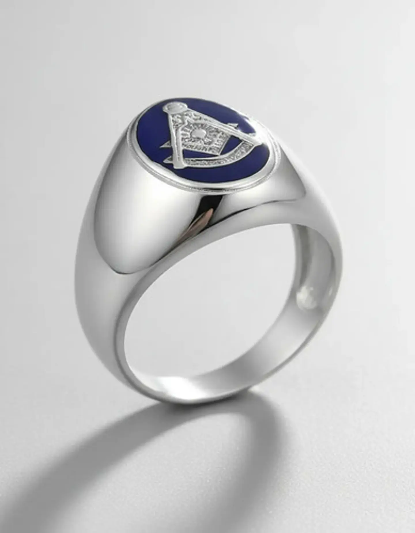 Anillo Mason Logia Color Plata Acero Inoxidable Para Hombre 11