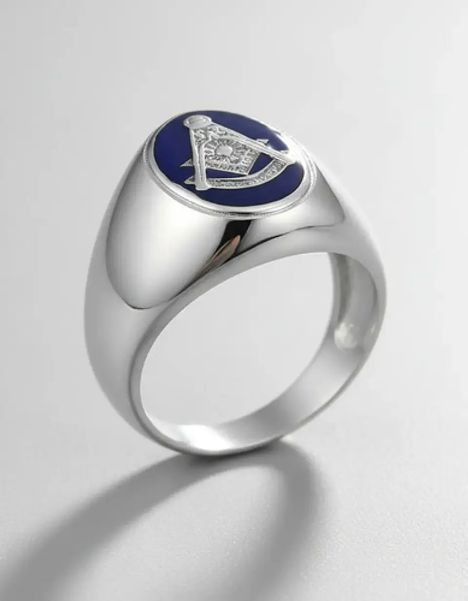 Anillo Mason Logia Color Plata Acero Inoxidable Para Hombre 11