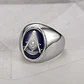 Anillo Mason Logia Color Plata Acero Inoxidable Para Hombre - Miniatura 12