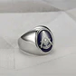 Anillo Mason Logia Color Plata Acero Inoxidable Para Hombre - Miniatura 13