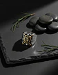 Anillo Para Hombre De Acero Marina Militar Jesús Ancla Usn - Miniatura 8