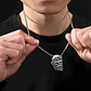 Collar Dije Hellboy Color Plata Acero Inoxidable Para Hombre Plateado - Miniatura 9