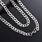 Cadena Acero Inoxidable 80 Cm Cubana Color Plata 90mm Hombre - Miniatura 3