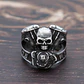 Anillo Motorista Cráneo Color Plata Acero Inoxidable Hombre - Miniatura 7