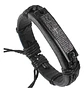 Pulsera Manilla Brazalete Cuero Placa Oración Hombre Y Mujer - Miniatura 1