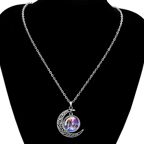 Collar Zodiacal Para Hombre Y Mujer Dije Luna Signos Zodiaco