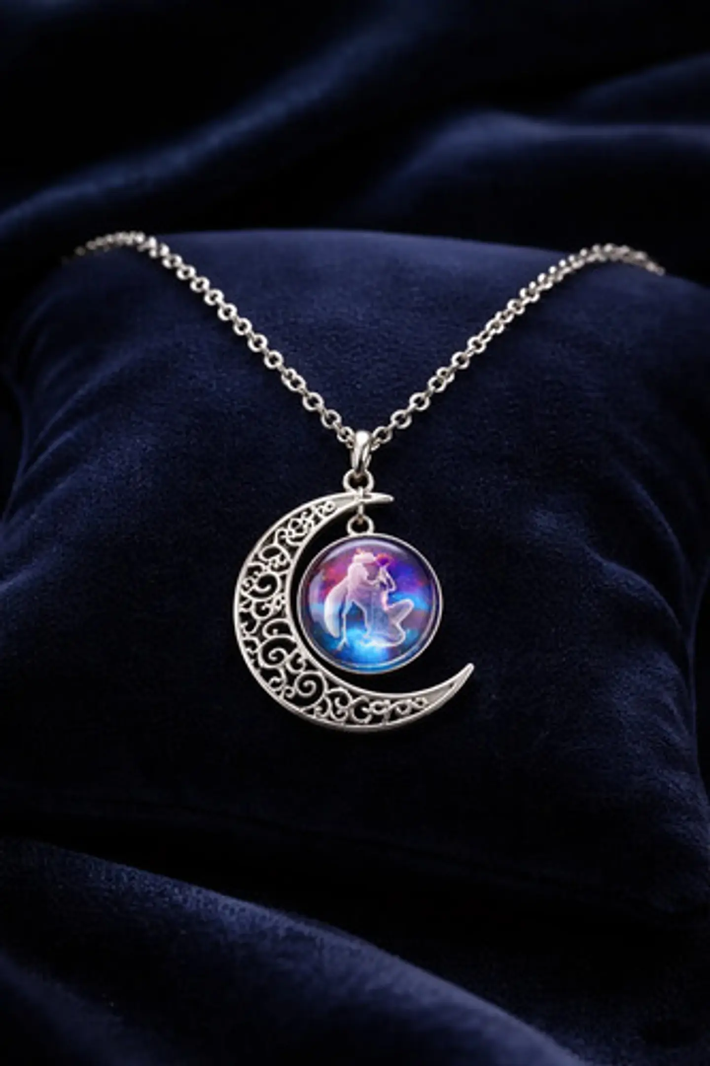 Collar Zodiacal Para Hombre Y Mujer Dije Luna Signos Zodiaco 4