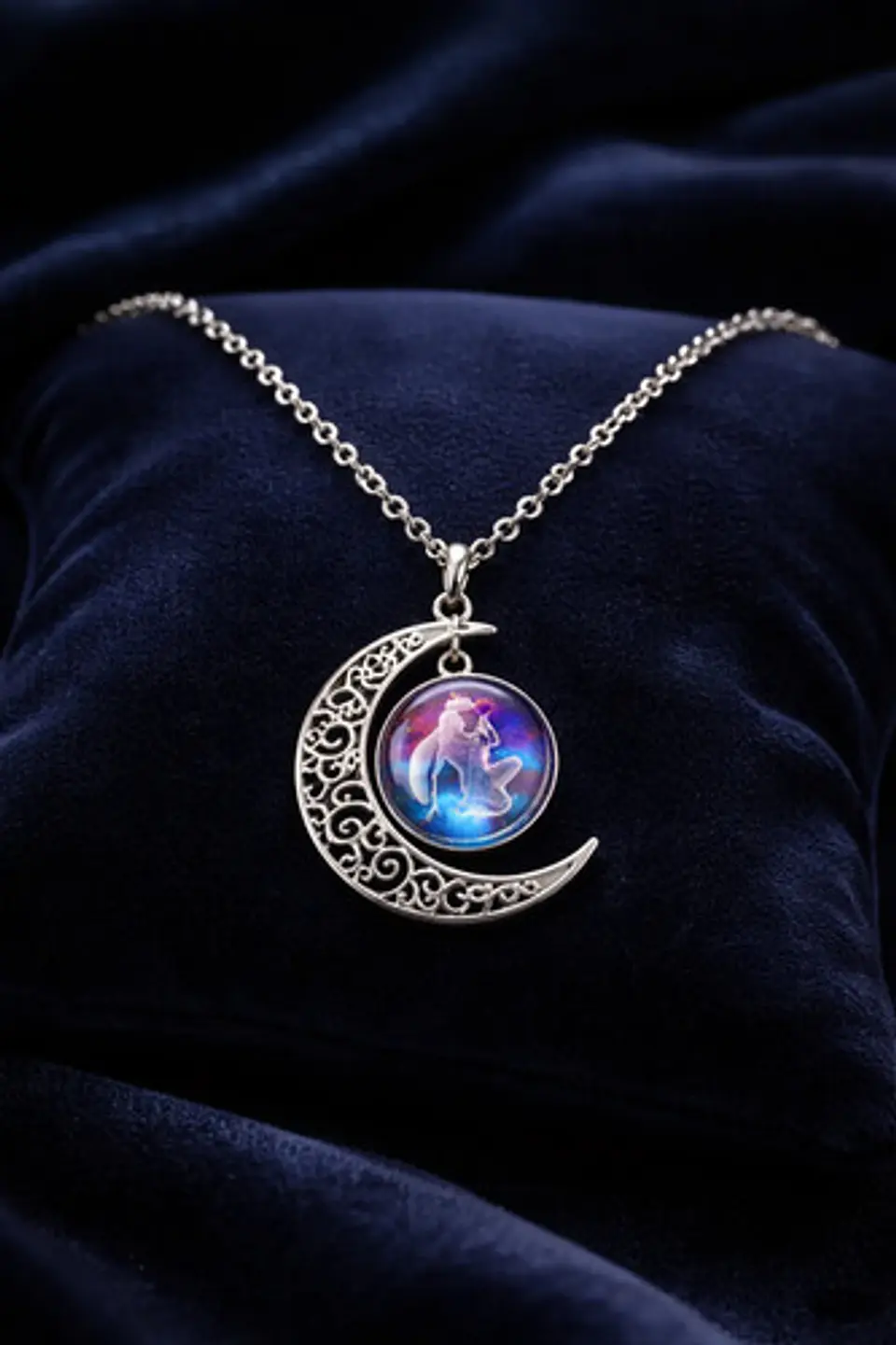 Collar Zodiacal Para Hombre Y Mujer Dije Luna Signos Zodiaco 4