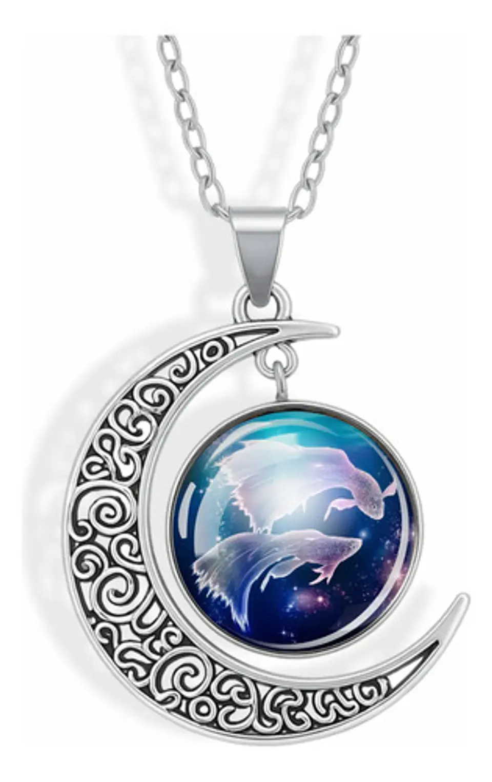 Collar Zodiacal Para Hombre Y Mujer Dije Luna Signos Zodiaco 10
