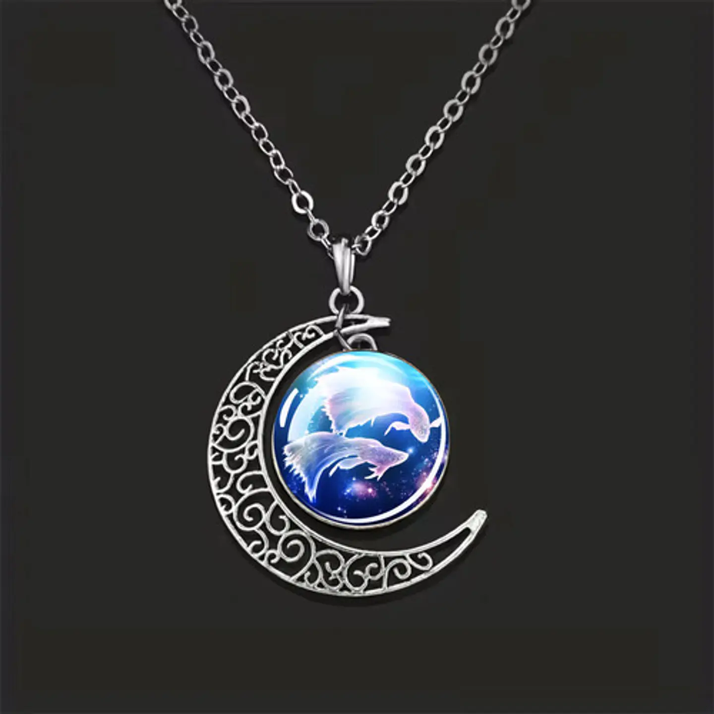Collar Zodiacal Para Hombre Y Mujer Dije Luna Signos Zodiaco 14