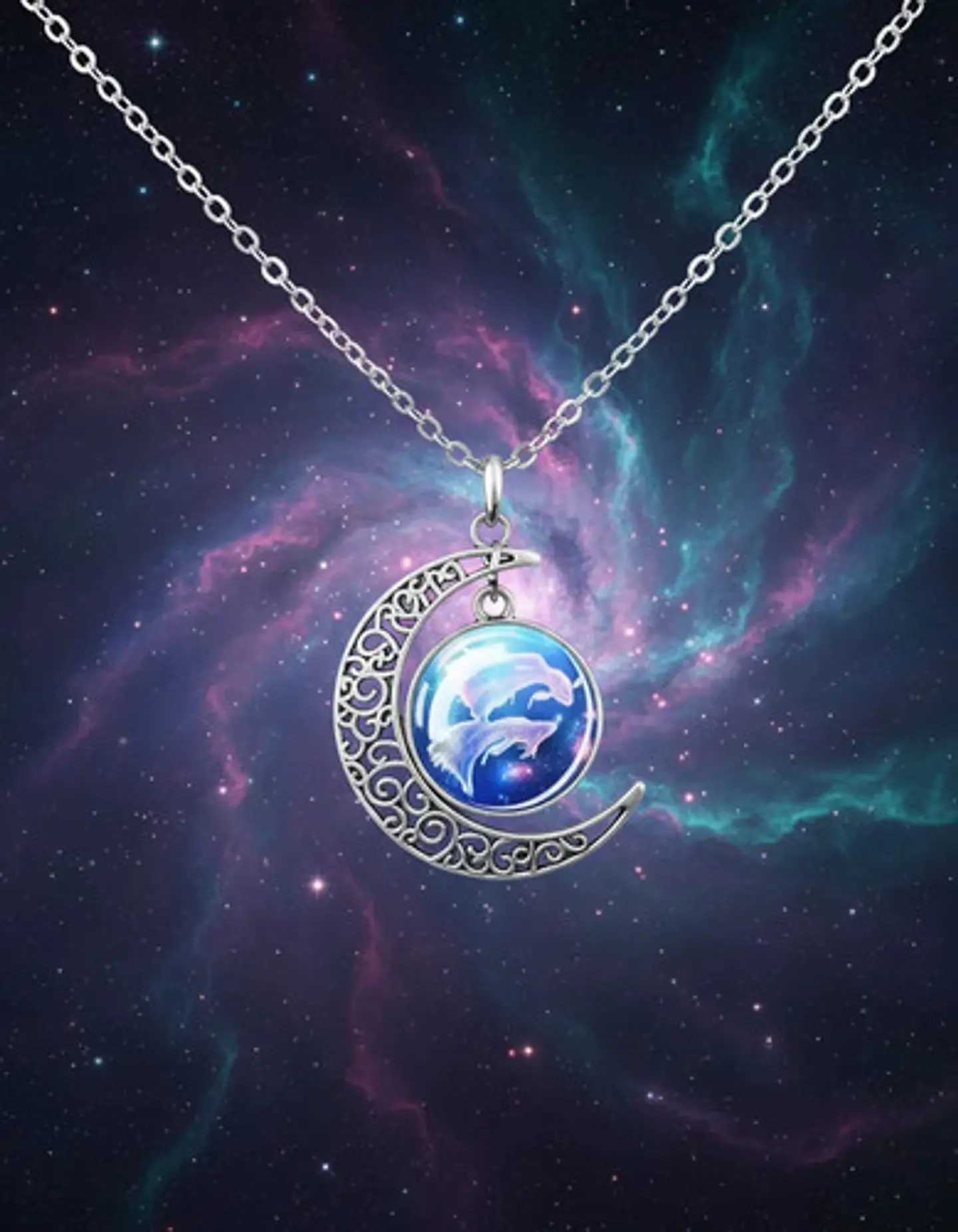 Collar Zodiacal Para Hombre Y Mujer Dije Luna Signos Zodiaco 17