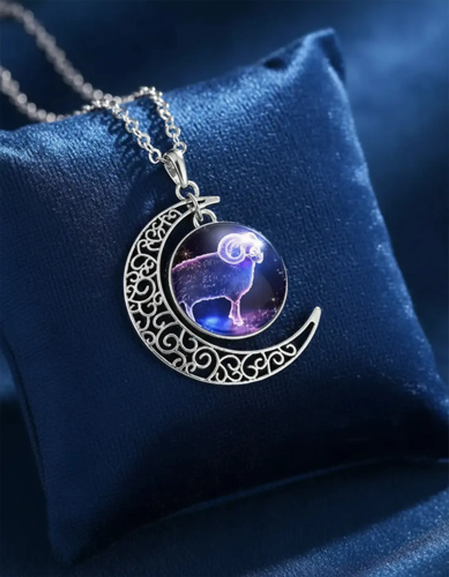 Collar Zodiacal Para Hombre Y Mujer Dije Luna Signos Zodiaco 21