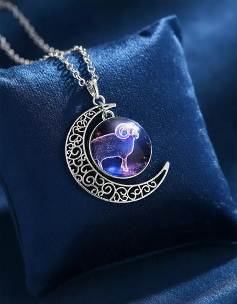 Collar Zodiacal Para Hombre Y Mujer Dije Luna Signos Zodiaco 21