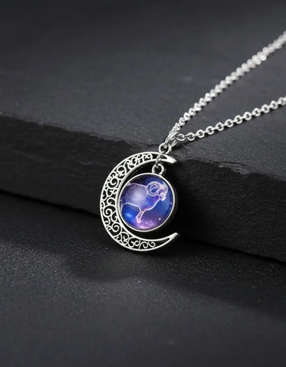 Collar Zodiacal Para Hombre Y Mujer Dije Luna Signos Zodiaco 25