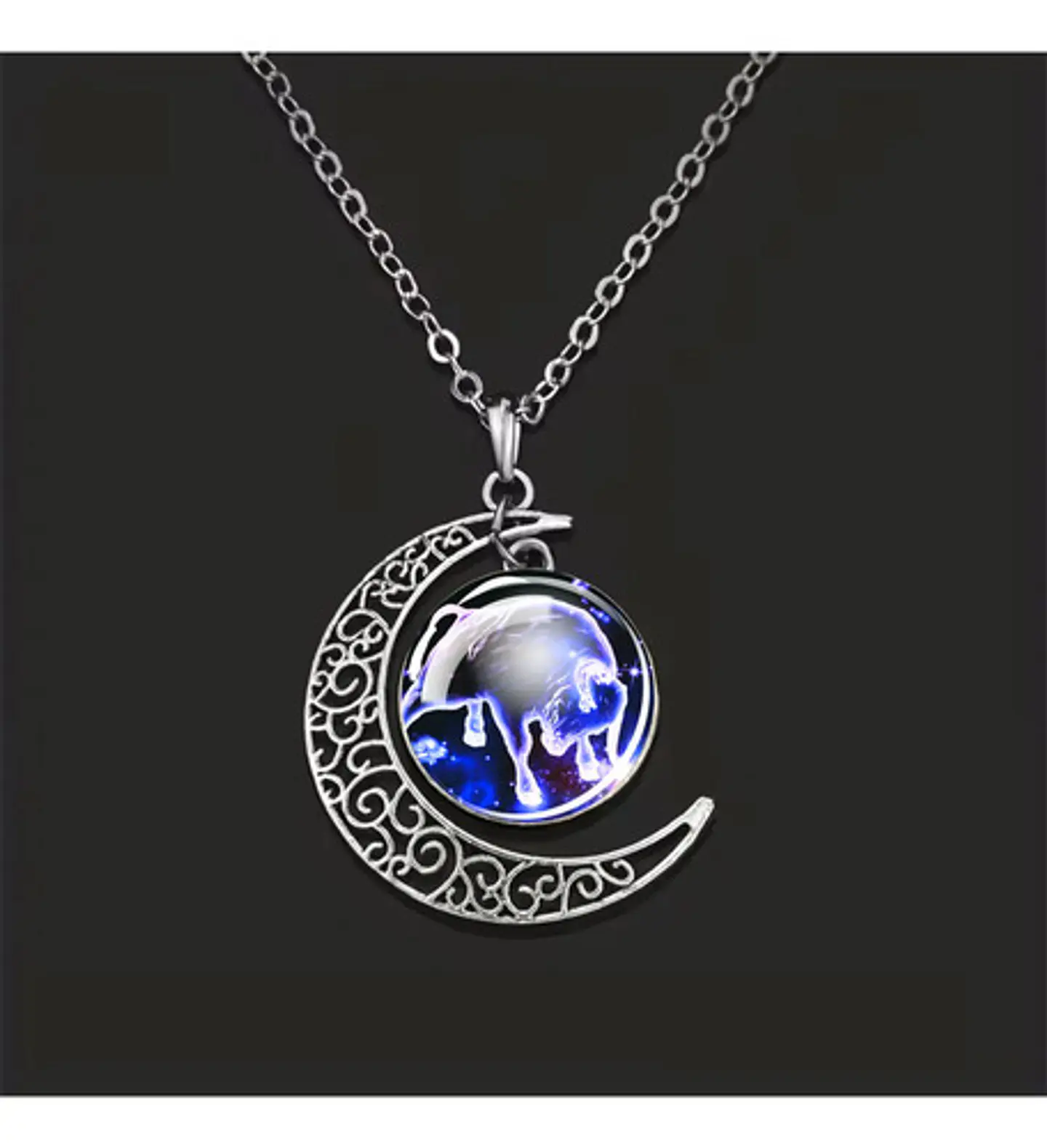 Collar Zodiacal Para Hombre Y Mujer Dije Luna Signos Zodiaco 29