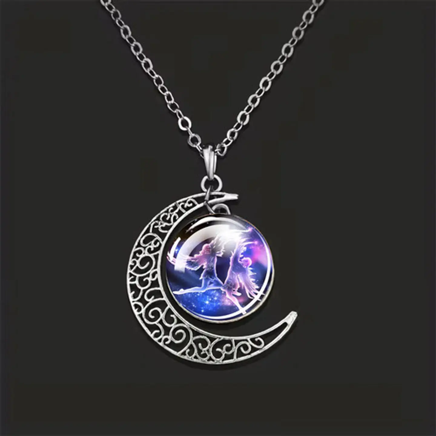 Collar Zodiacal Para Hombre Y Mujer Dije Luna Signos Zodiaco 40