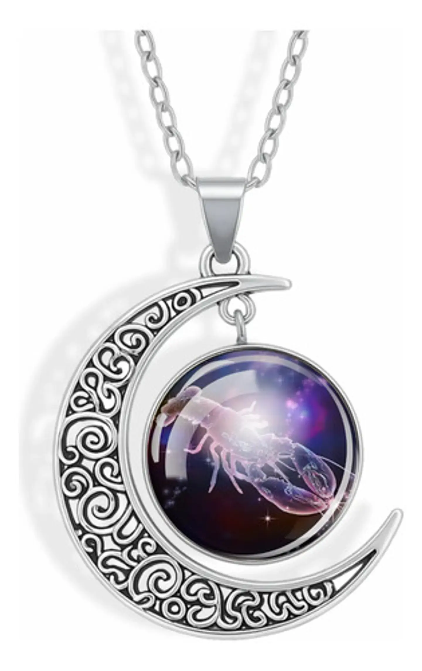 Collar Zodiacal Para Hombre Y Mujer Dije Luna Signos Zodiaco 41