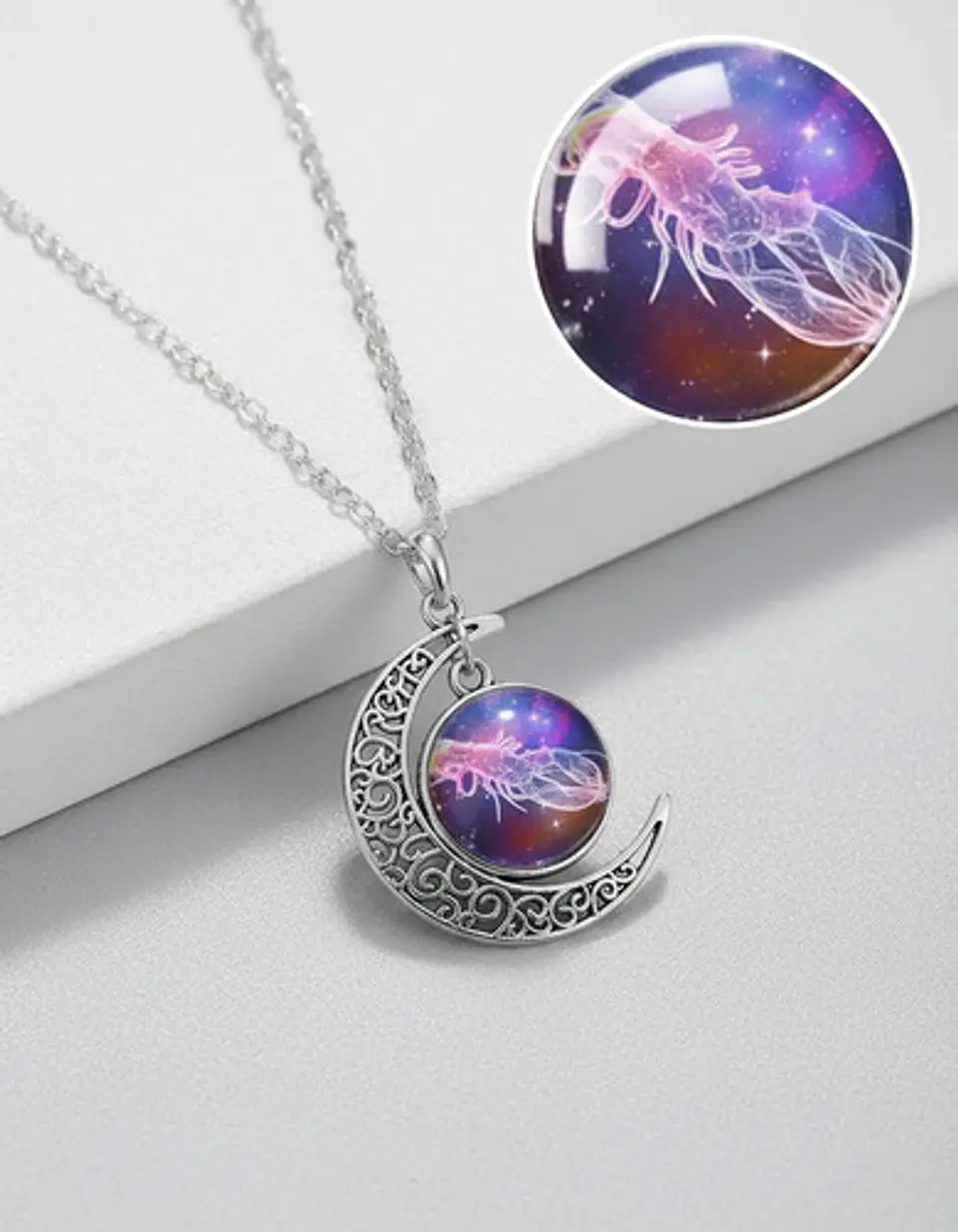 Collar Zodiacal Para Hombre Y Mujer Dije Luna Signos Zodiaco 43
