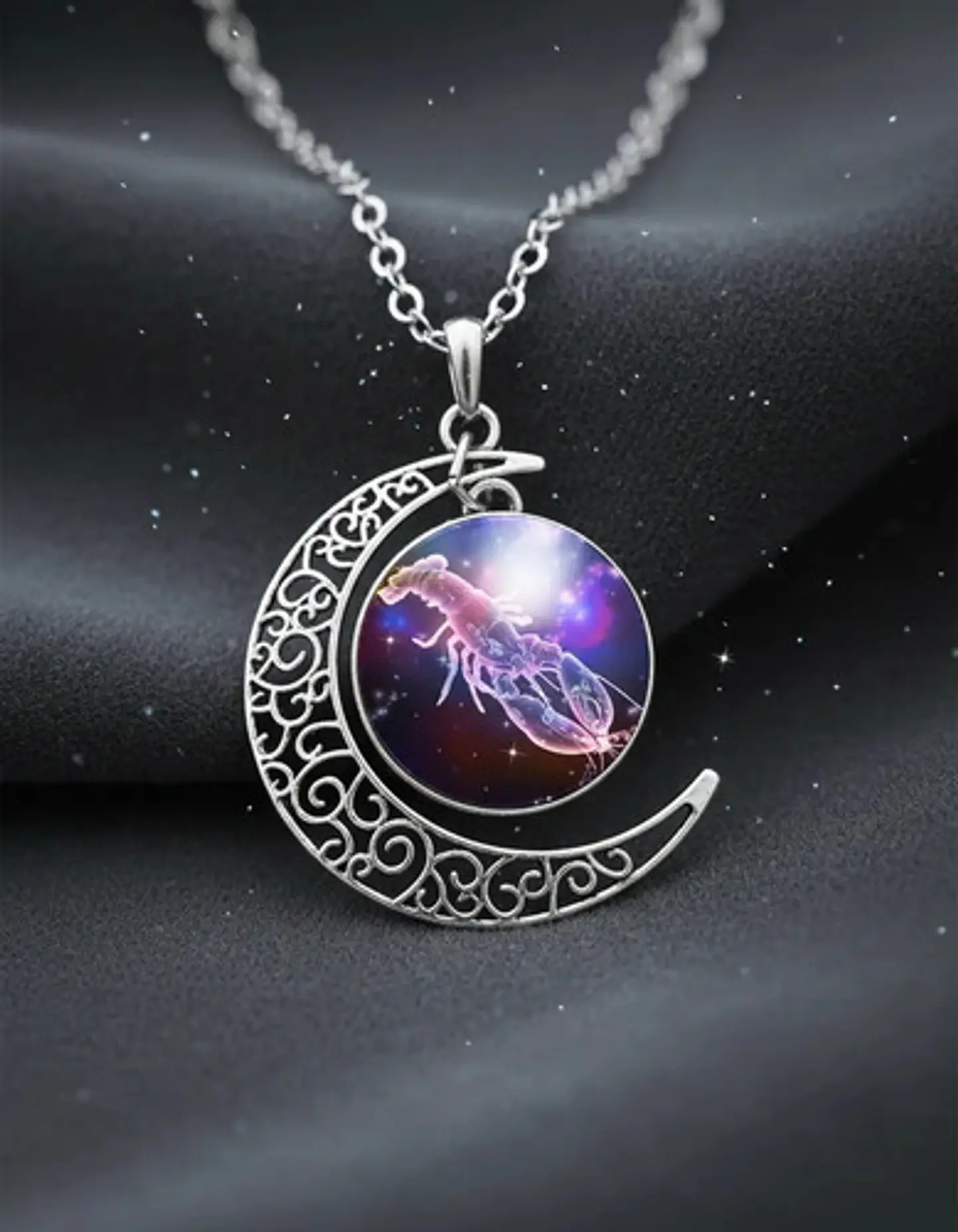 Collar Zodiacal Para Hombre Y Mujer Dije Luna Signos Zodiaco 47