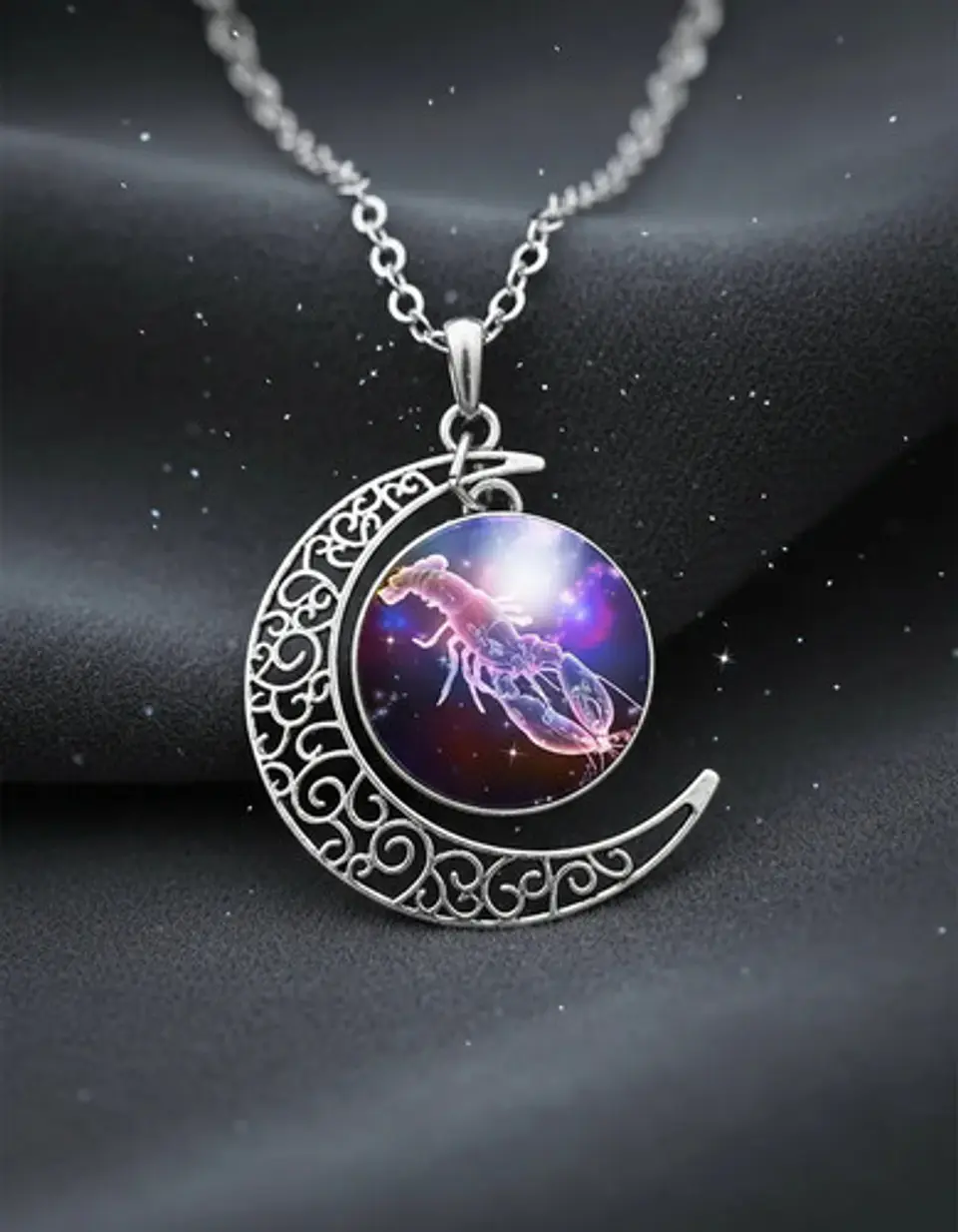 Collar Zodiacal Para Hombre Y Mujer Dije Luna Signos Zodiaco 47