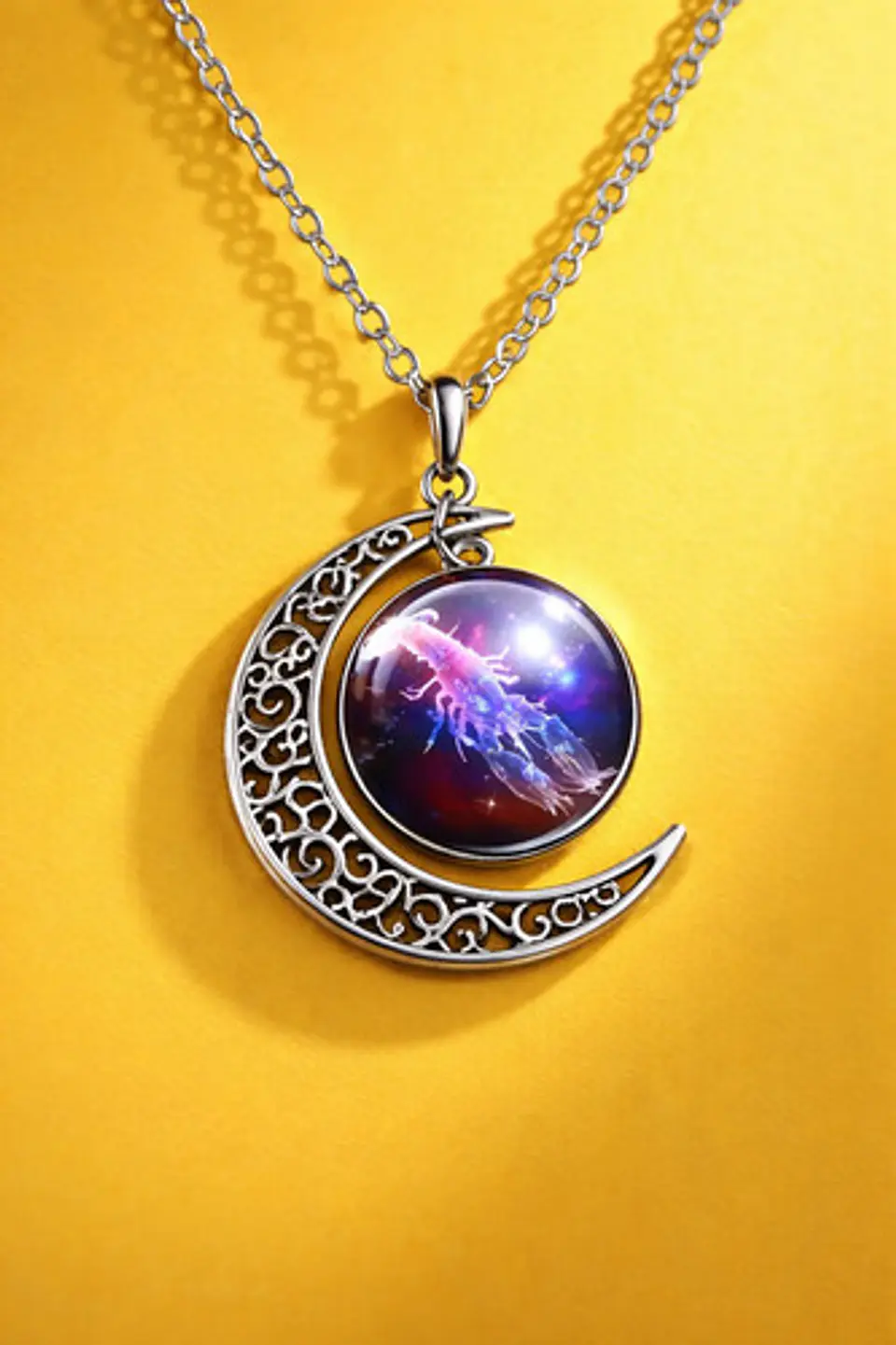 Collar Zodiacal Para Hombre Y Mujer Dije Luna Signos Zodiaco 49