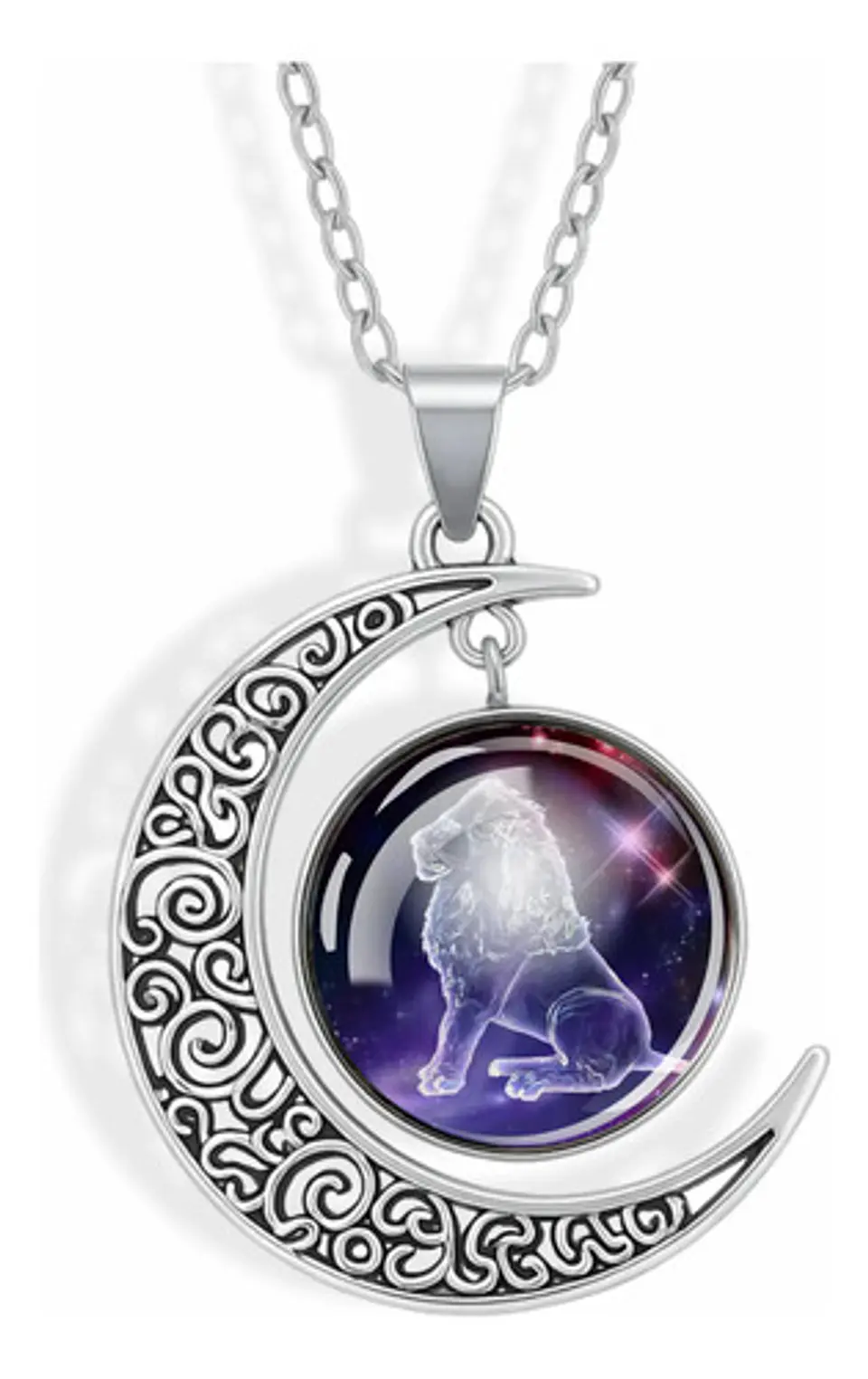 Collar Zodiacal Para Hombre Y Mujer Dije Luna Signos Zodiaco 50
