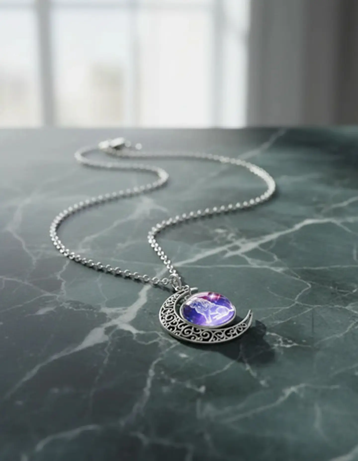 Collar Zodiacal Para Hombre Y Mujer Dije Luna Signos Zodiaco 52