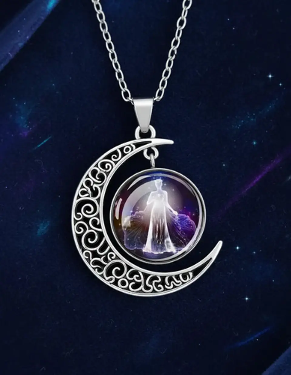 Collar Zodiacal Para Hombre Y Mujer Dije Luna Signos Zodiaco 62