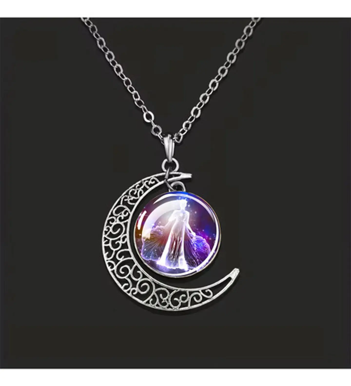 Collar Zodiacal Para Hombre Y Mujer Dije Luna Signos Zodiaco 65